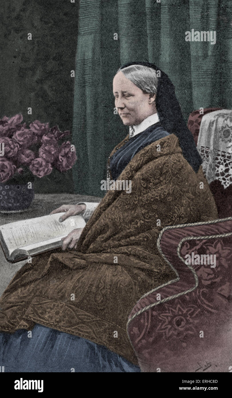 Elizabeth Cleghorn Gaskell - la romancière anglaise et nouvelliste : 29 septembre 1810 - 12 novembre 1865. Auteur de "La vie de Banque D'Images