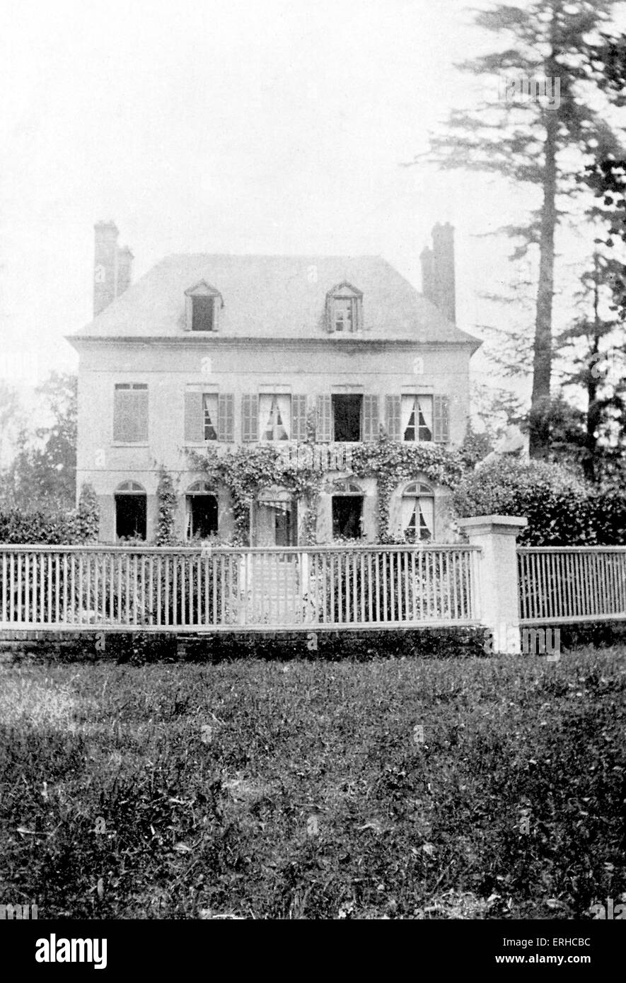Maurice Maeterlinck's home à Gruchet St Simeon où il a écrit "la vie de l'Abeille" et "l'Oiseau Bleu". Poète belge, Banque D'Images