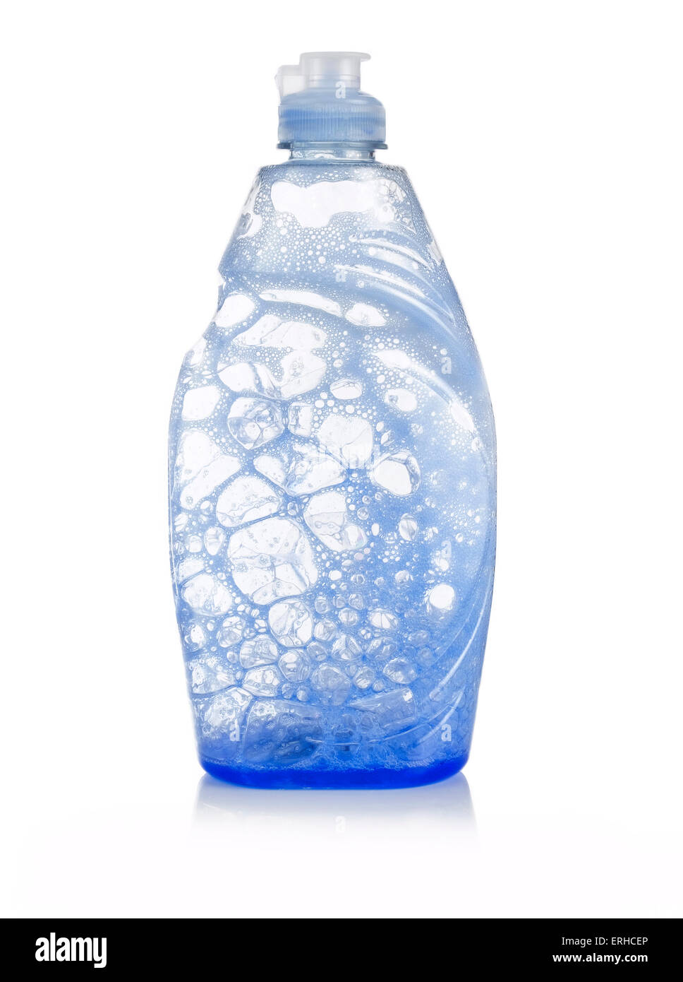 Le liquide vaisselle bleue vide Banque D'Images