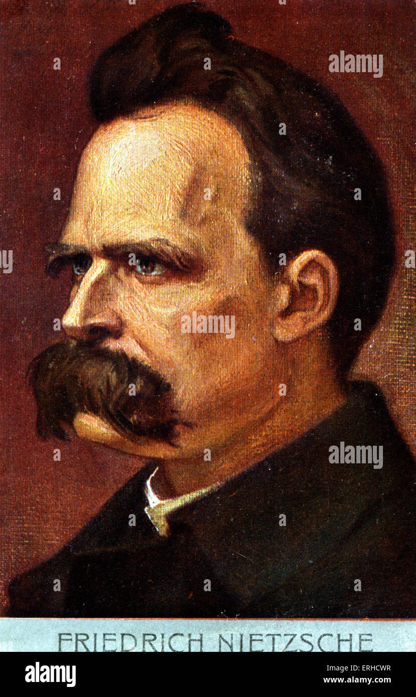 Friedrich Nietzsche, portrait. Philosophe allemand. 1844-1900. Banque D'Images