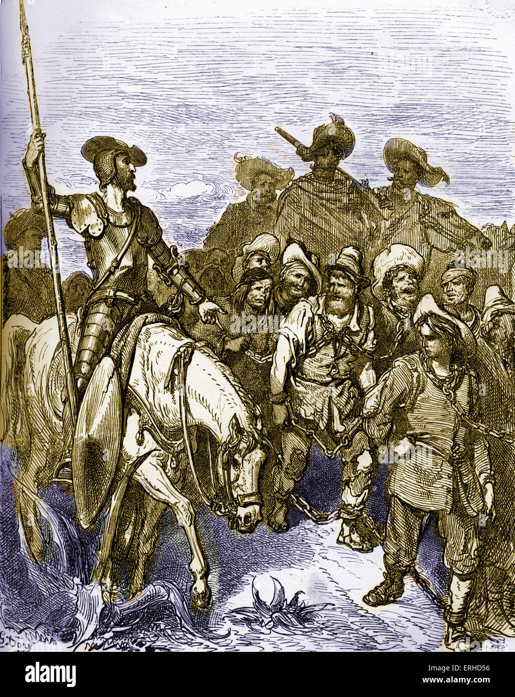 L'histoire de Don Quichotte de la Manche écrit par Miguel de Cervantes , auteur espagnol, et illustré par Gustave Dore. Banque D'Images