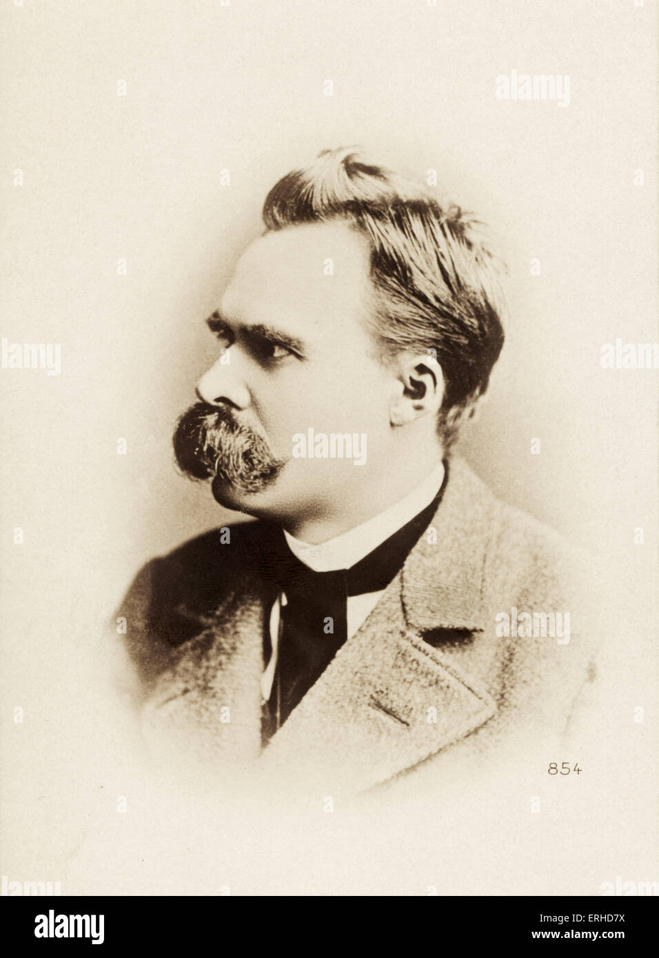 Friedrich Nietzsche - portrait. Philosophe allemand 1844-1900. Banque D'Images