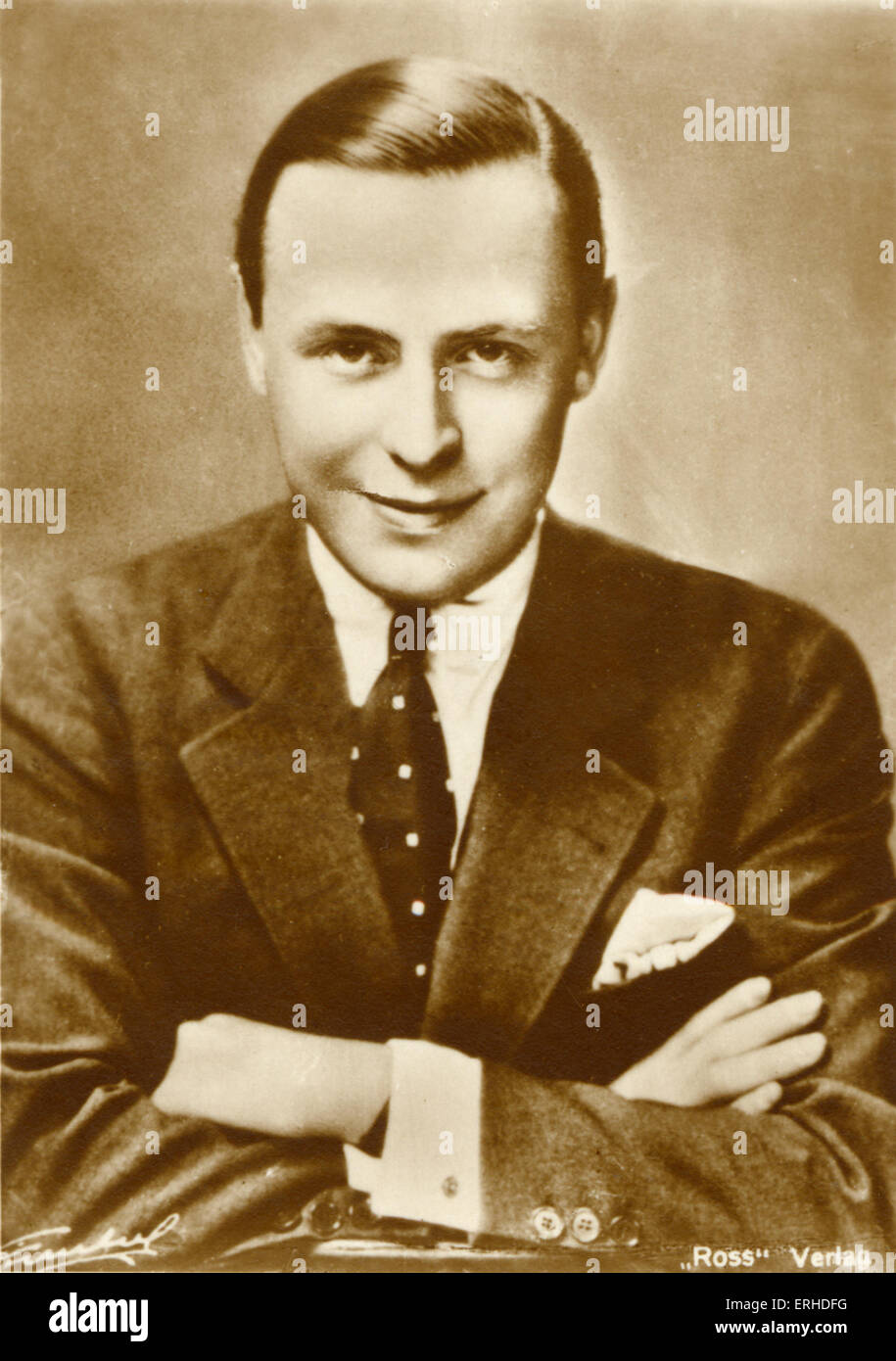 André Mattoni, acteur de film muet allemand. Banque D'Images