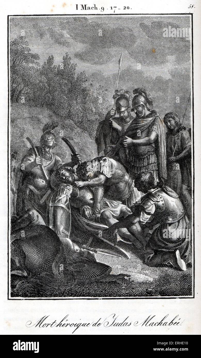 Bible - mort héroïque de Judas Maccabeus ( Handel connexion.) Maccabee Banque D'Images