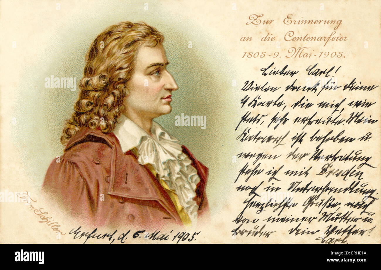 Le dramaturge allemand Friedrich Schiller et poète Photo Stock - Alamy