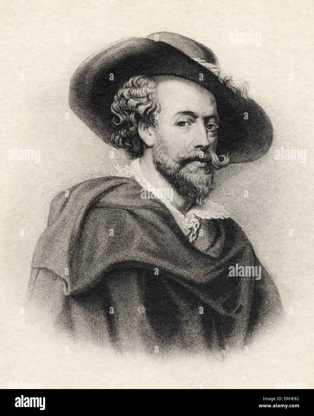 Peter Paul Rubens, portrait avec chapeau. Peintre baroque flamand, 28 juin 1577 30 mai 1640 à Siegen - Antwerpen Banque D'Images