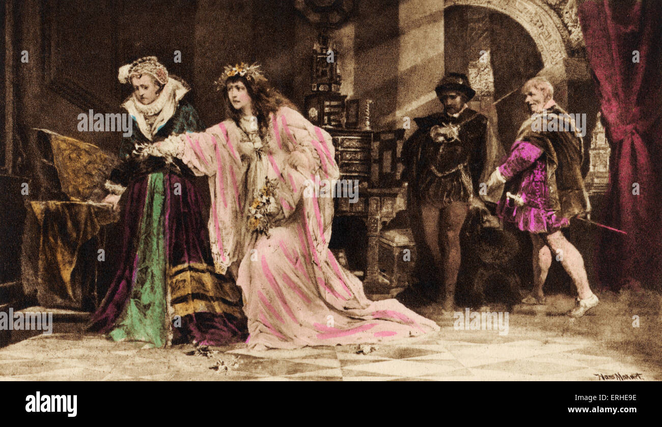 Ophélie dans Hamlet de William Shakespeare ' ' - peinture de Hans Makart, peintre autrichien. Le dramaturge anglais, 1564-1616 Banque D'Images