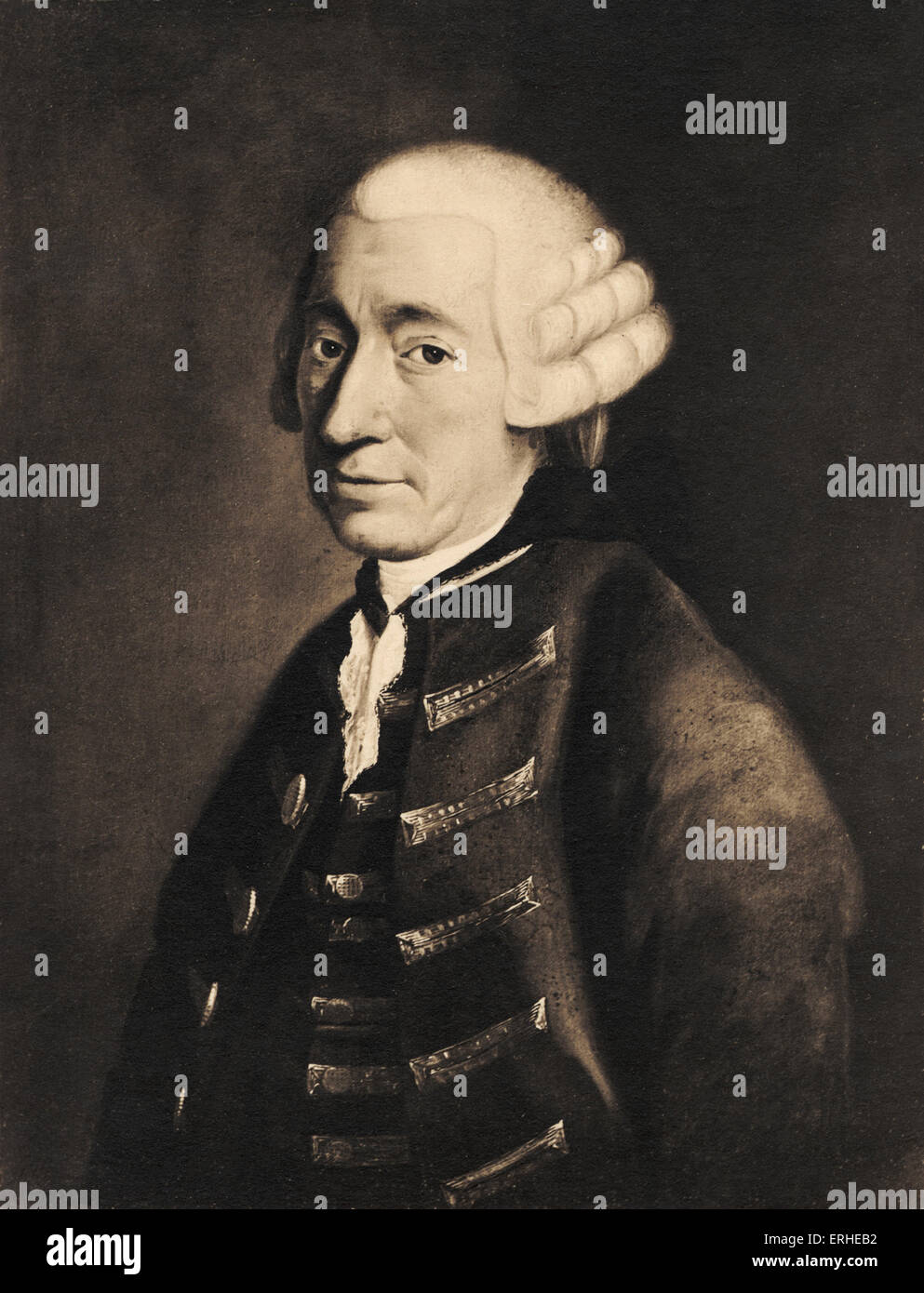 Tobias George Smollett - portrait peint . Romancier et traducteur écossais de Don Quichotte et autres travaux. Éditeur, critique, Banque D'Images