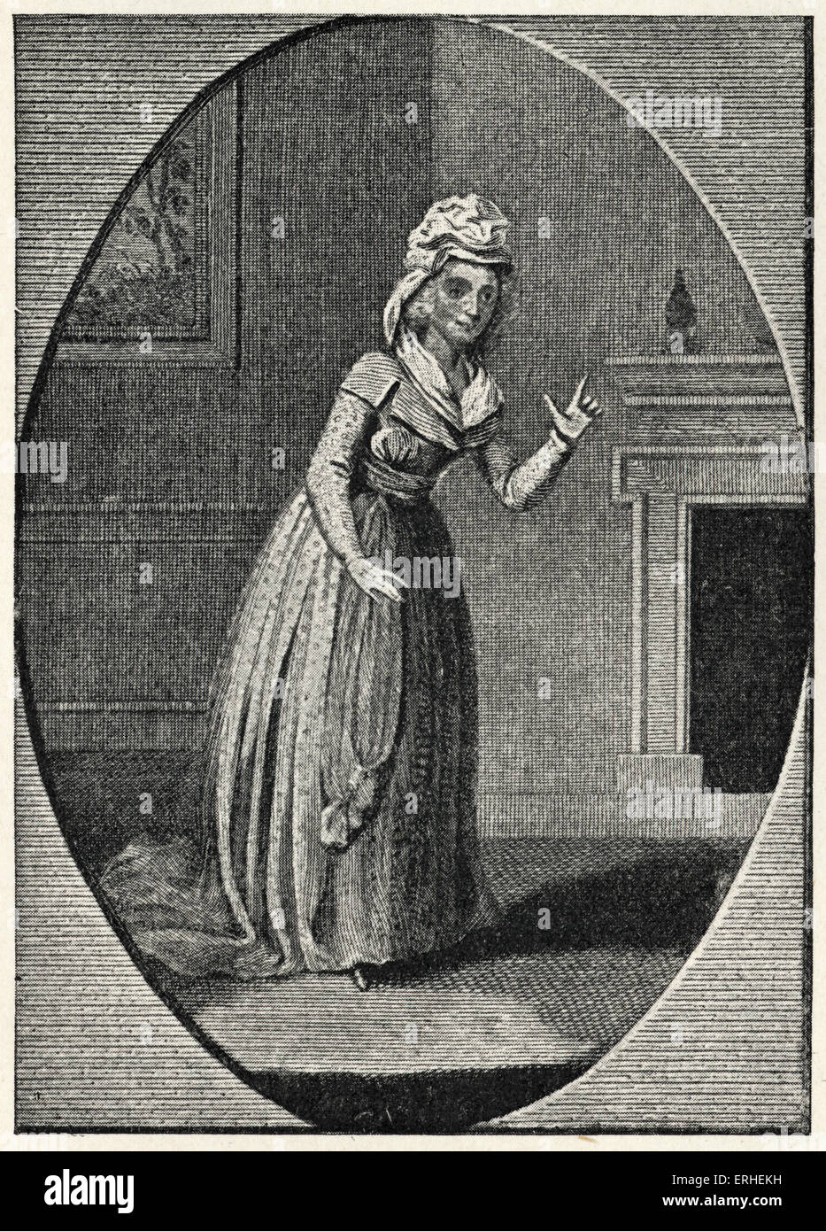 John Gay - illustration - Mme Crouch comme Polly - 'The Beggar's Opera' 1685-1732 - à partir de la cartouche d'impression Banque D'Images