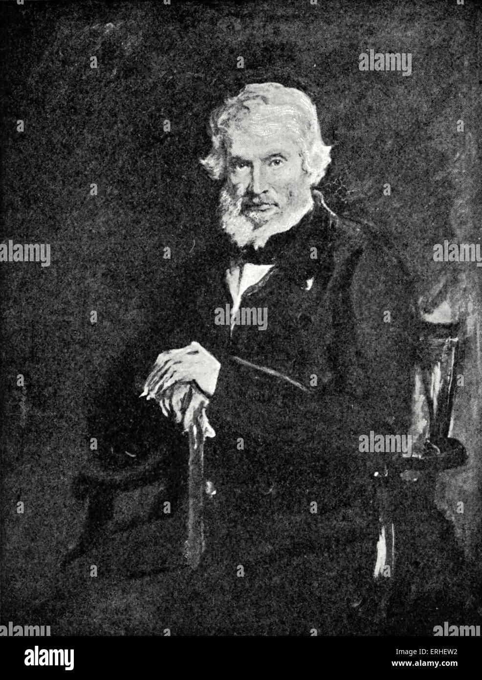 Thomas Carlyle - peinture inachevée de l'historien et essayiste écossais par Sir John Millais. 1795-1881 Banque D'Images