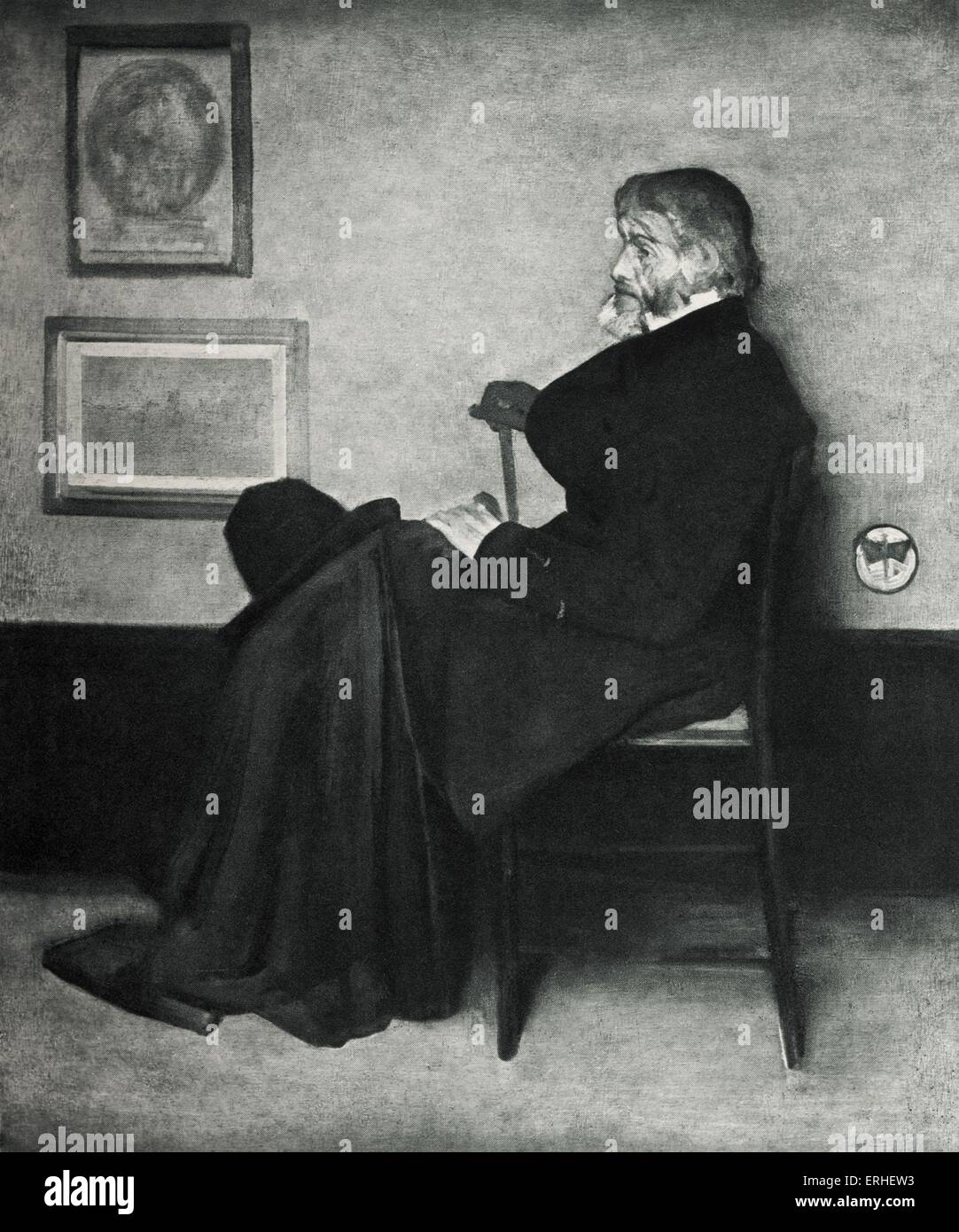 Thomas Carlyle - historien et essayiste écossais après le portrait de James MacNeill Whistler.. 1795-1881 Banque D'Images