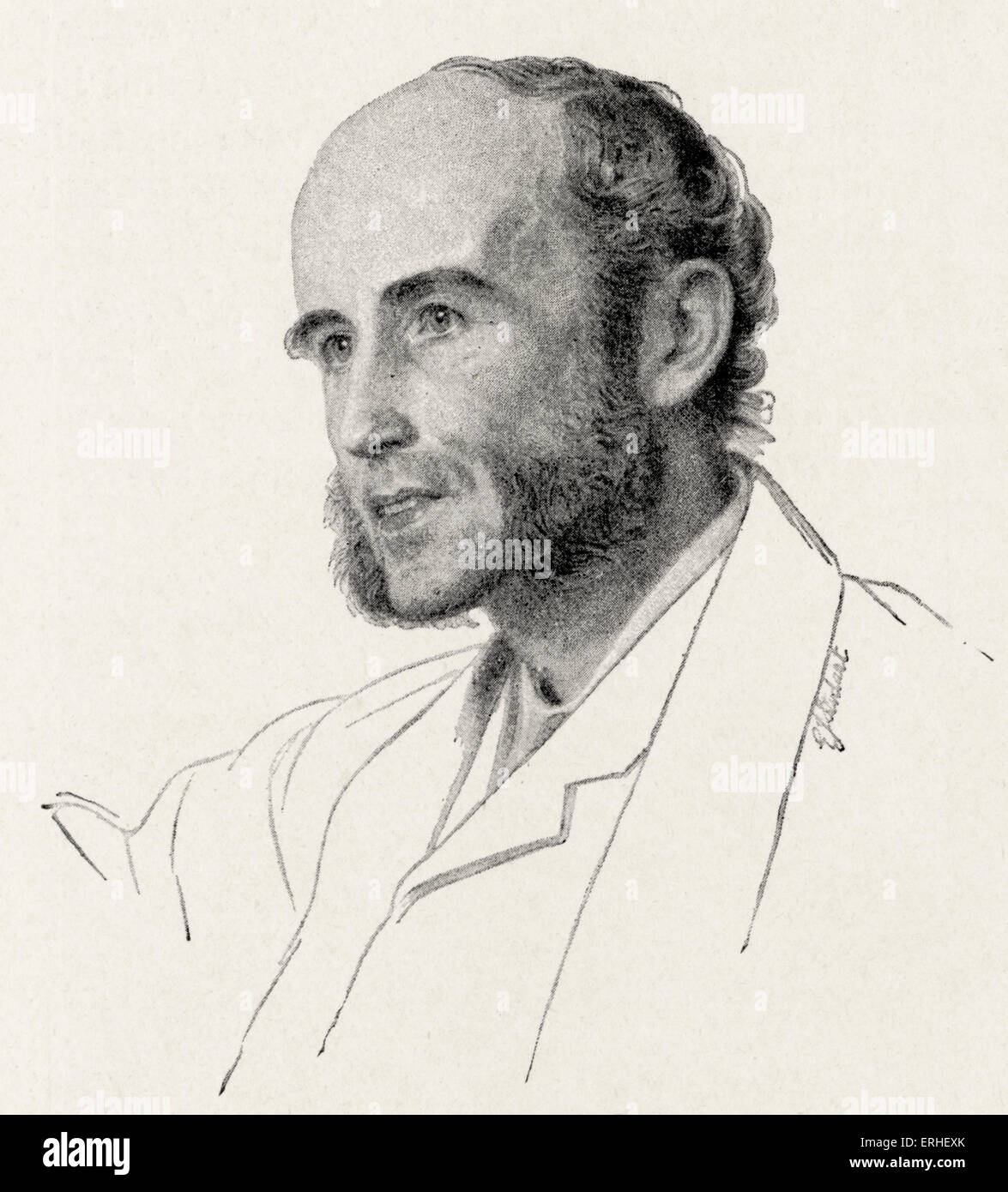 Le révérend John Richard Green - historien anglais 1837-1883. Après avoir gravé le dessin de Frederick Sandys Banque D'Images