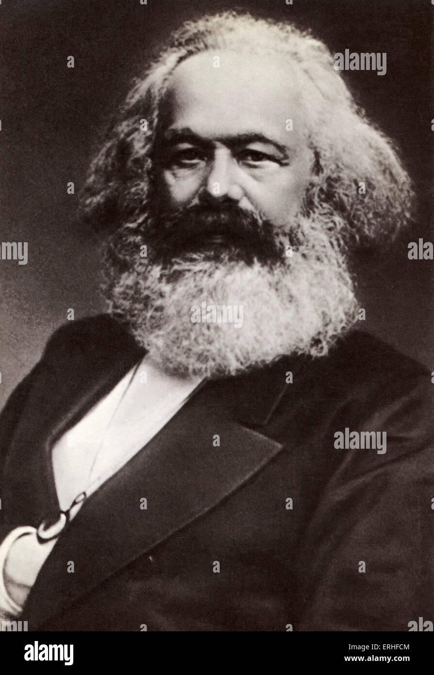 Karl Marx, portrait. L'historien allemand, économiste et révolutionnaire, 1818-1883 Banque D'Images