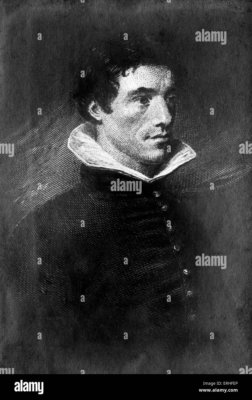 Charles Lamb - portrait - Anglais - 27 juillet 1775 l'essayiste 1834 Banque D'Images