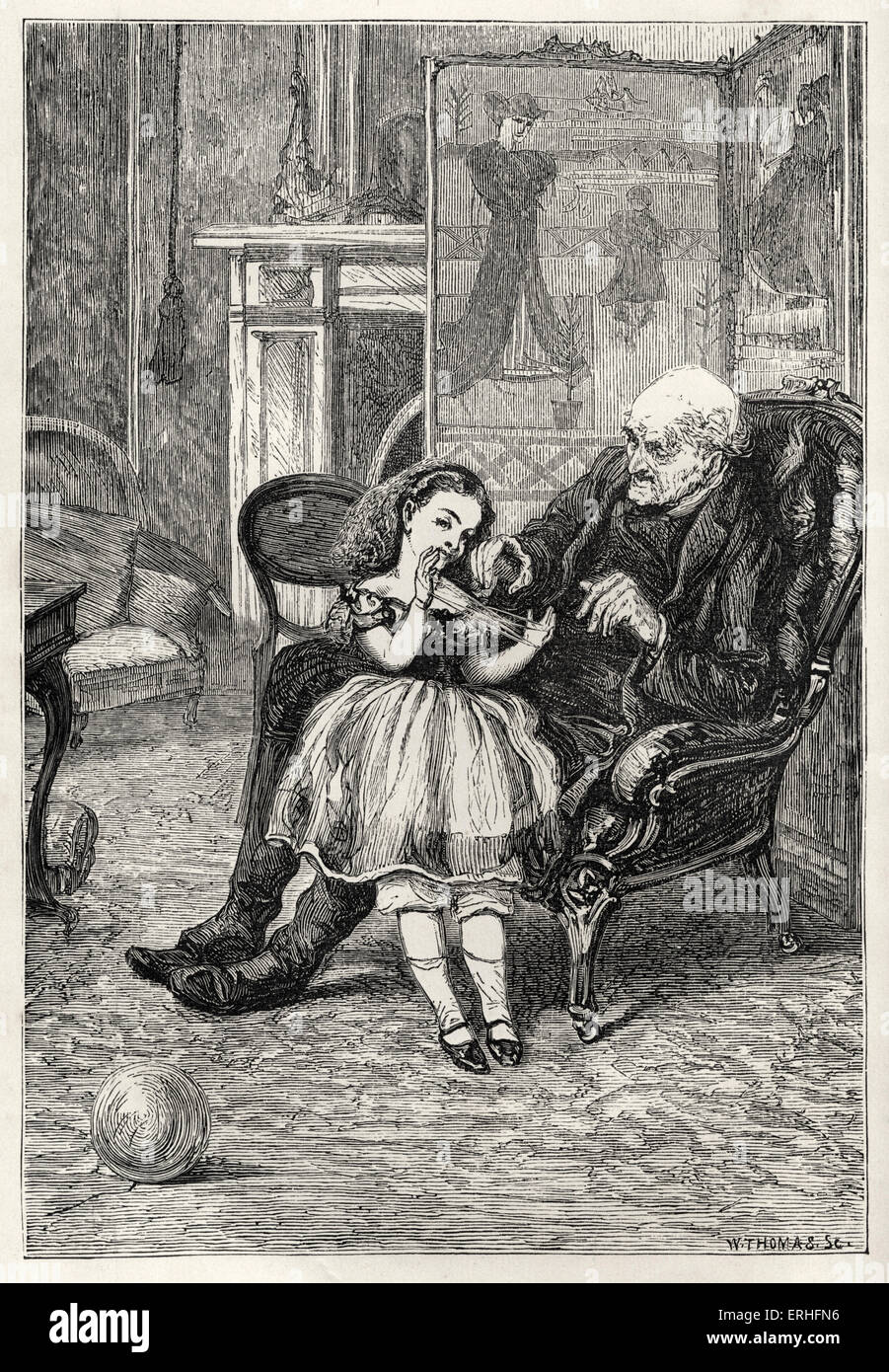 Anthony Trollope, la dernière chronique de Barset. Illustration sous-titrées "Posy et son Grandpapa' à partir de l'original 1867 édition. Banque D'Images