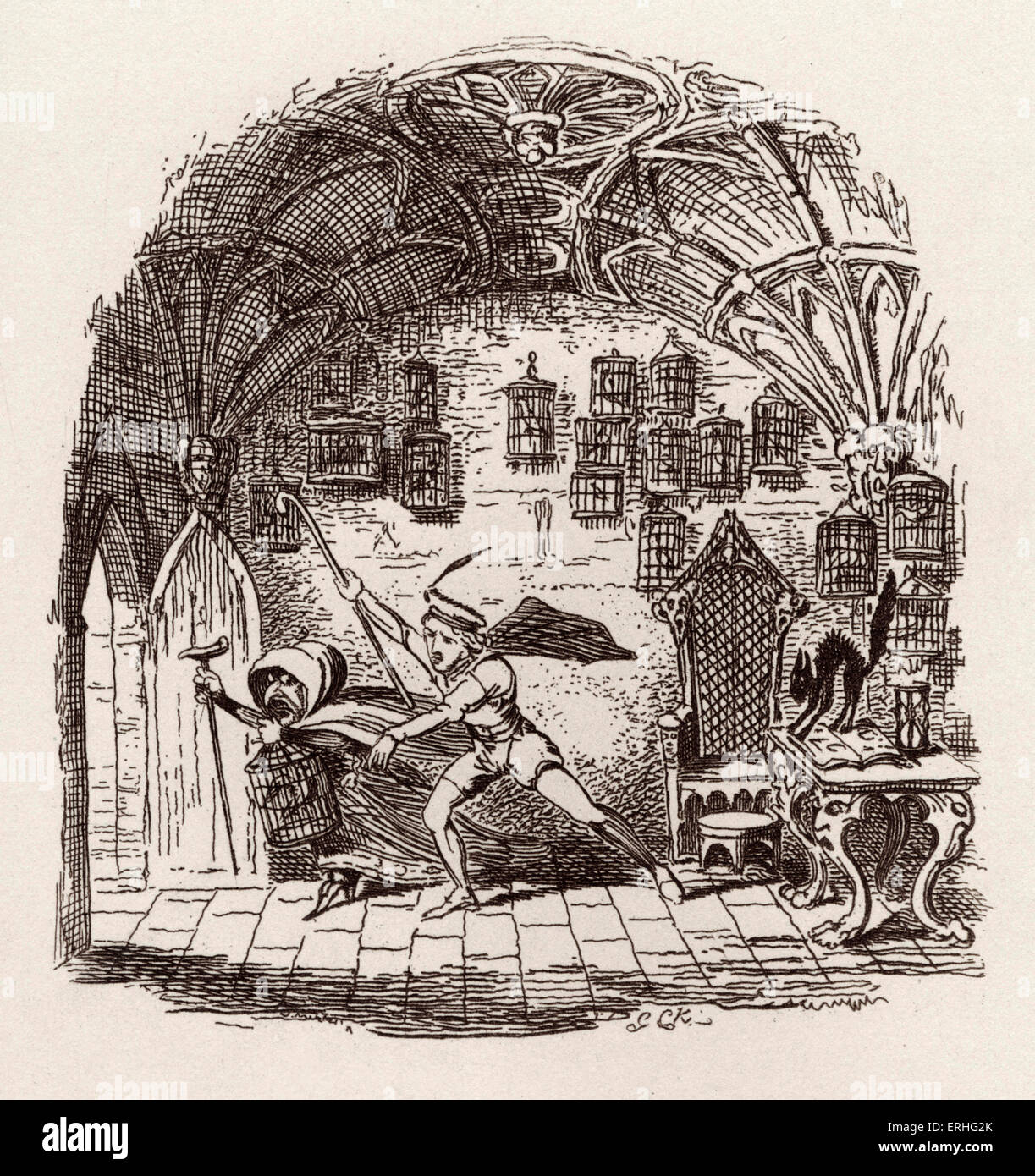 Frères Grimm contes pour enfants - publié en 1812-15. Plus tard connu sous le nom de contes de Grimm. Illustration pour ' Banque D'Images