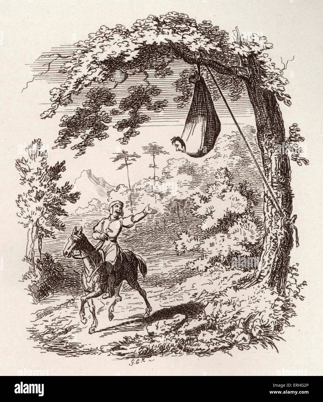 Frères Grimm contes pour enfants - publié en 1812-15. Plus tard connu sous le nom de contes de Grimm. Illustration pour le navet '' Jacob Grimm et Wilhelm Grimm : 1785-1863 : 1786-1859. Illustration par George Cruikshank en 1868. Banque D'Images