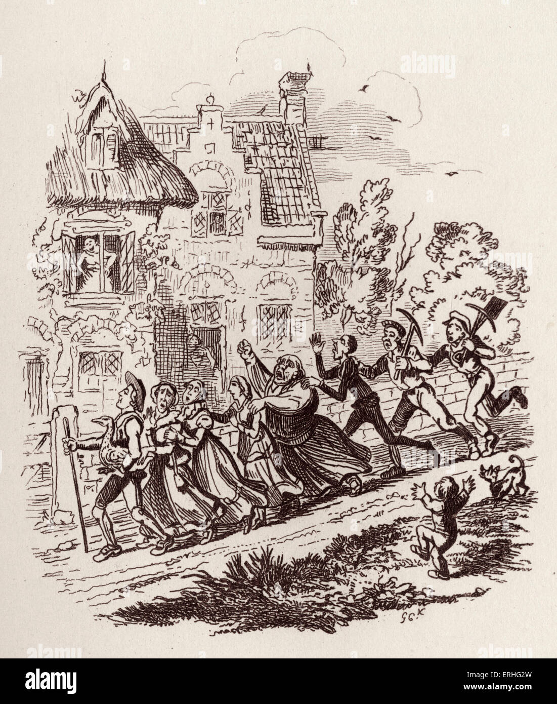 Frères Grimm contes pour enfants publiés en 1812-15. Plus tard connu sous le nom de contes de Grimm. Illustration pour ' Banque D'Images