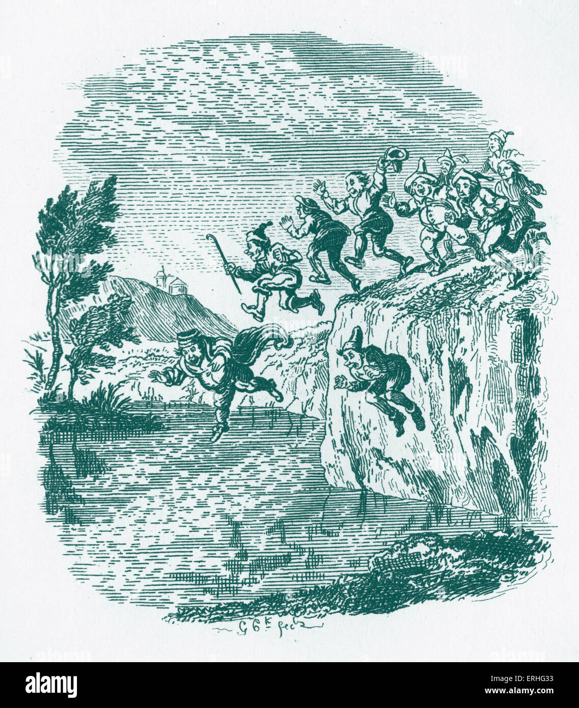 Frères Grimm contes pour enfants - publié en 1812-15. Plus tard connu sous le nom de contes de Grimm. Illustration pour ' Banque D'Images