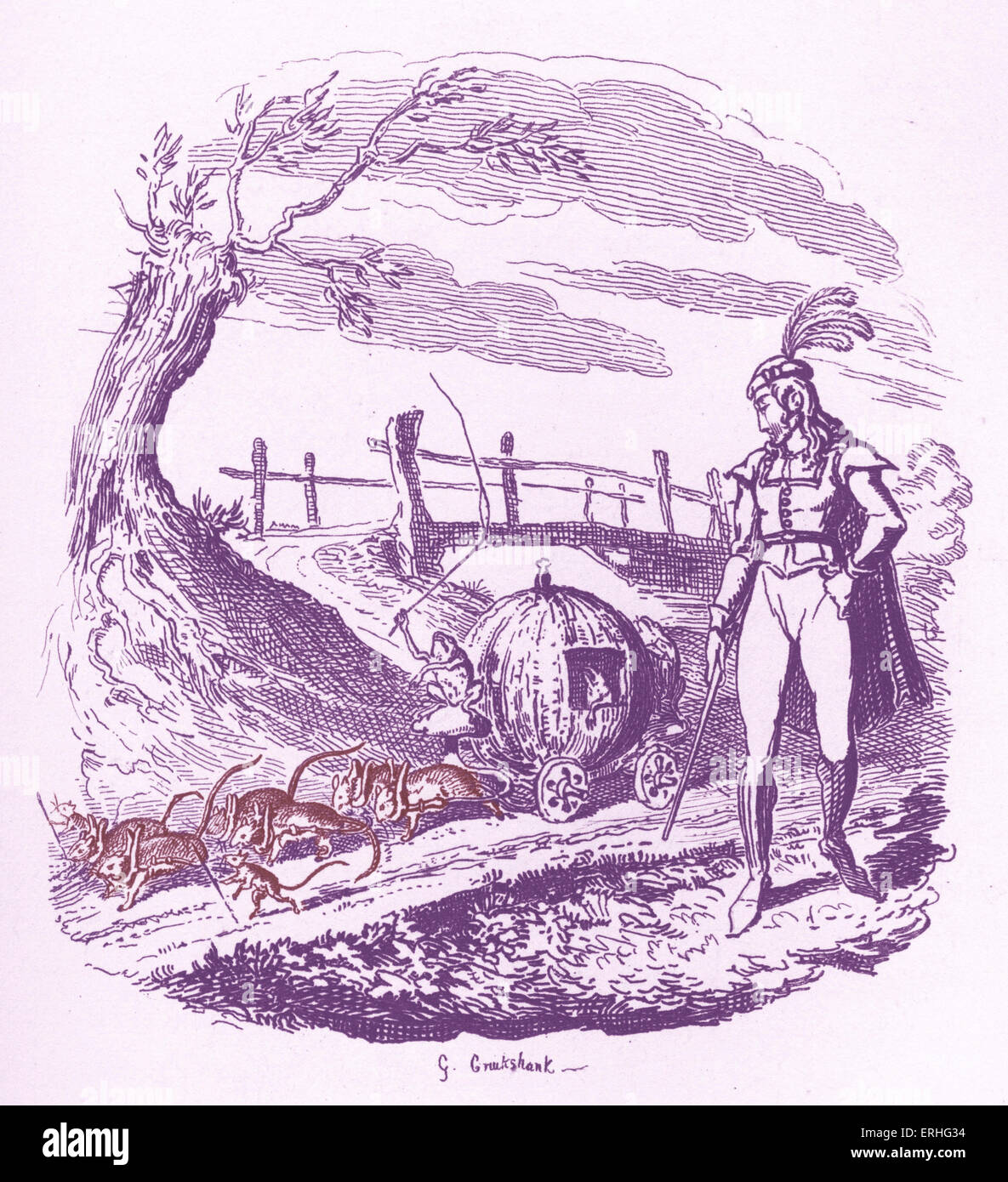 Frères Grimm contes pour enfants publiés en 1812-15. Plus tard connu sous le nom de contes de Grimm. Illustration pour Banque D'Images