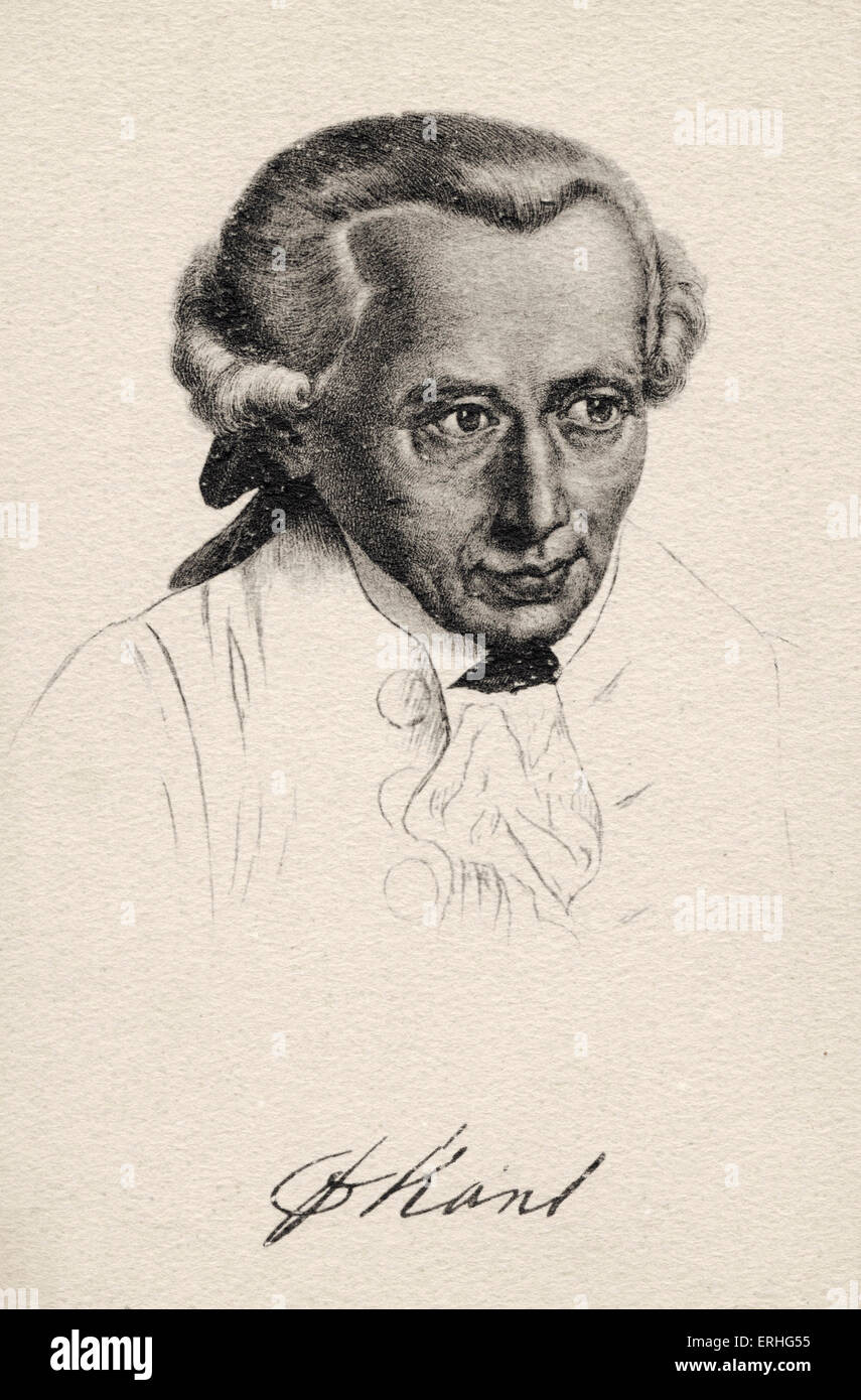 Emmanuel Kant, philosophe prussien Allemand - 22 avril 1724 - 12 février 1804. Banque D'Images