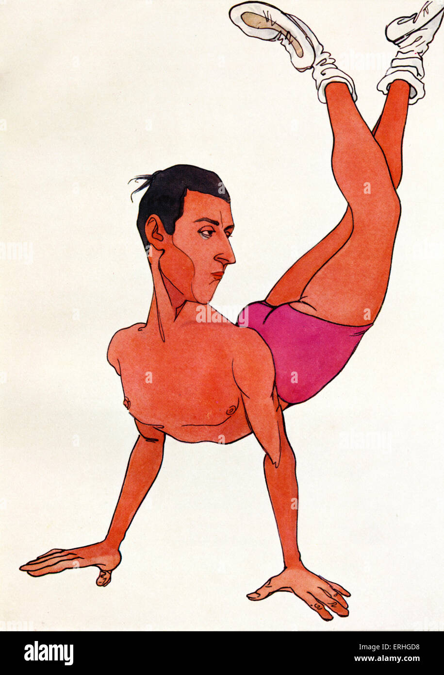 Sir Anton Dolin, caricature de Nicolas Legat. Danseur et chorégraphe britannique 27 Juillet 1904 - 25 novembre 1983. Devient membre Banque D'Images