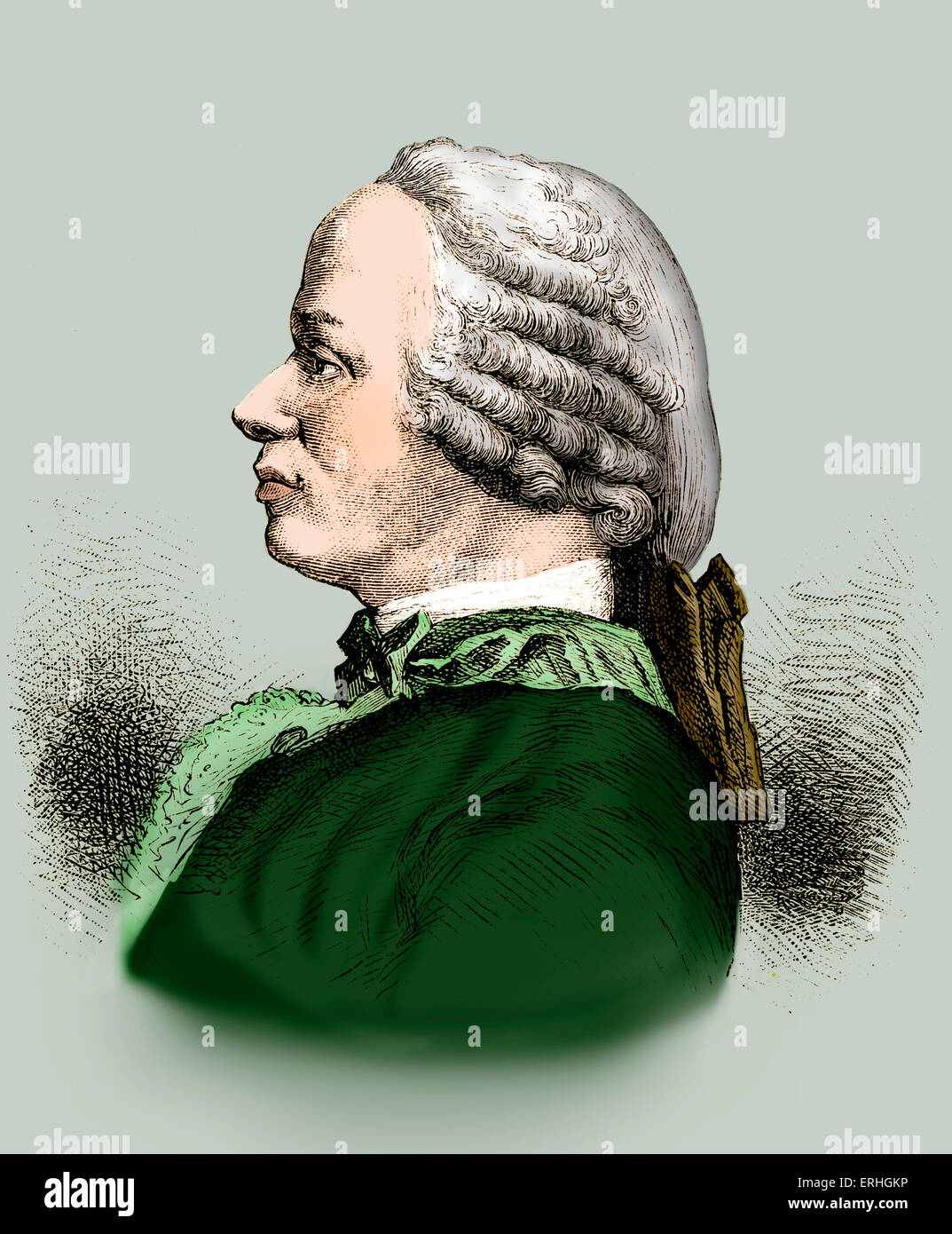 Jean Le Rond D'Alembert - portrait du mathématicien, physicien et philosophe. 16 novembre 1717 - 29 octobre 1783. Banque D'Images