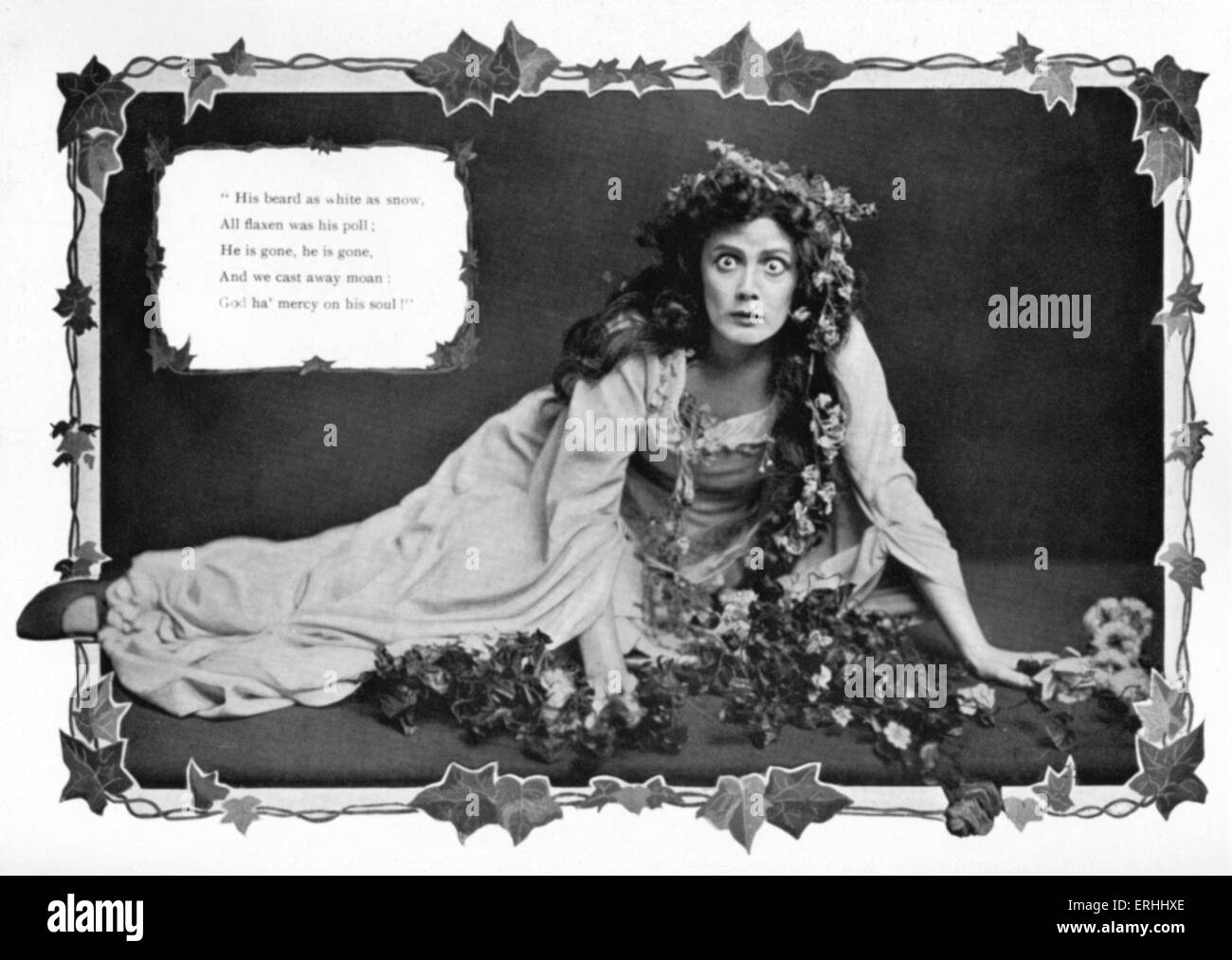 William Shakespeare "Hamlet" de jeux - acte IV, scène 5 : Lily comme Brayton Ophelia, Royal Adelphi Theatre, Londres, 1905. English Banque D'Images