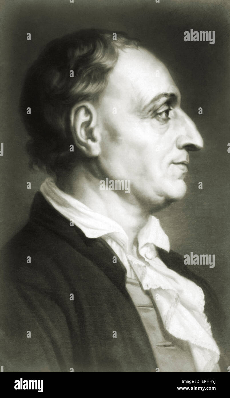 Denis Diderot - portrait de profil de l'auteur et philosophe des Lumières Françaises et directeur général de la célèbre encyclopédie canadienne Banque D'Images