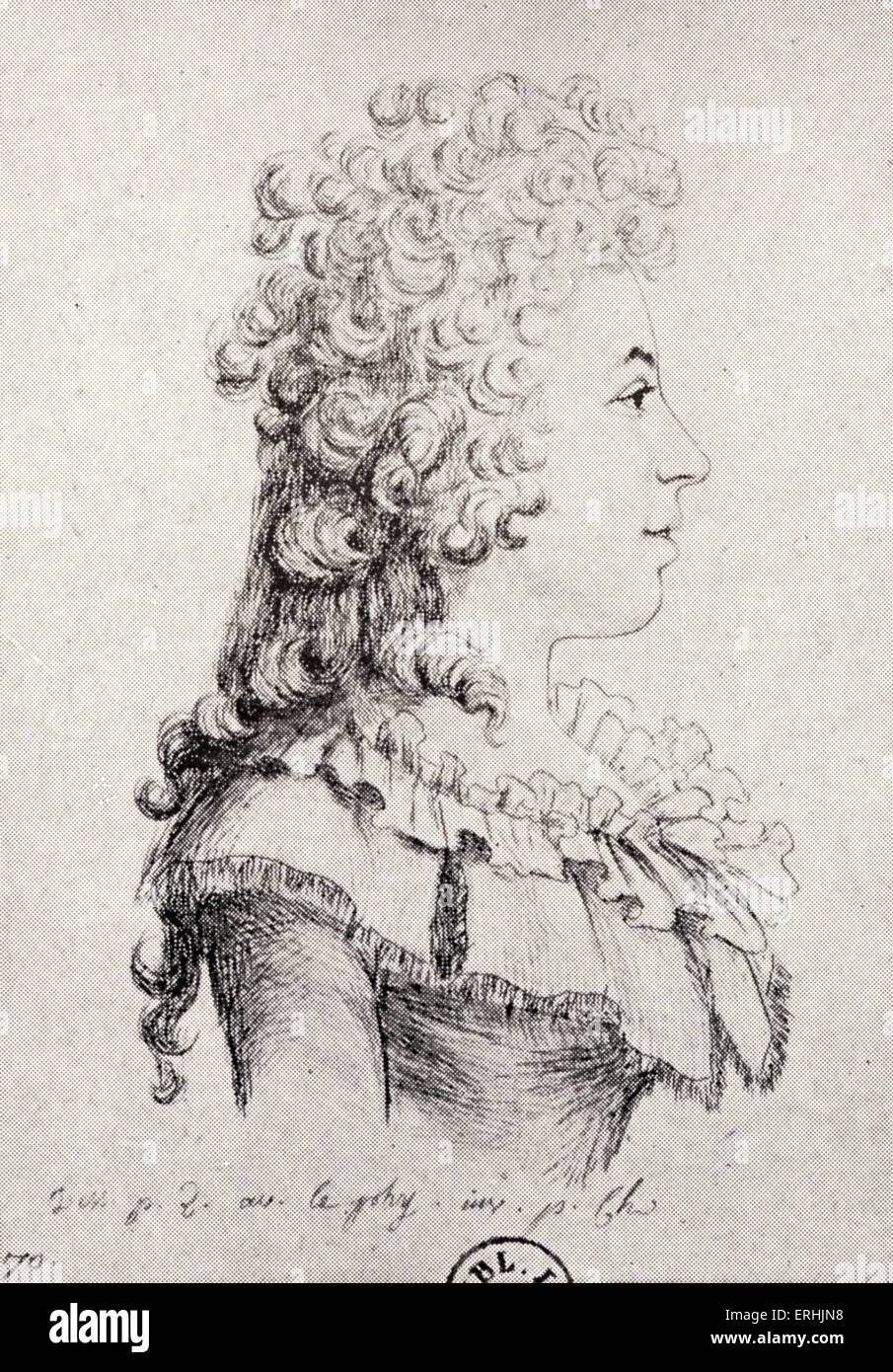 Anne Louise Germaine de Staël - communément connu sous le nom de Madame de Staël. Après un portrait dessiné en 1789 l'écrivain franco-suisse.. 22 avril Banque D'Images
