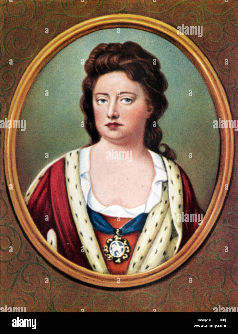 Anne. Portrait de la Reine d'Angleterre, d'Écosse et l'Irlande. Le 1er mai 1707, lorsque l'Angleterre et l'Ecosse combinés en un seul Banque D'Images