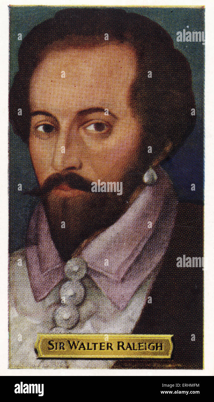 Sir Walter Raleigh - explorateur anglais. WR : 1552 - 29 octobre 1618. A établi la première colonie anglaise en Amérique du Nord, à Banque D'Images