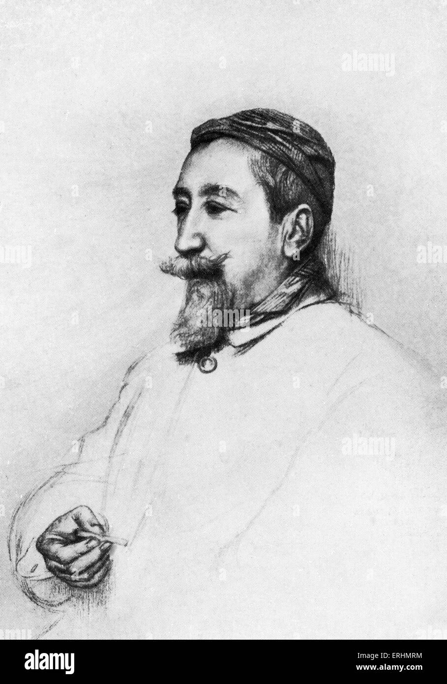 Anatole France - romancier français né Jacques Anatole François Thibault. AF : 16 avril 1844 - 12 octobre 1924. Dimensions du Banque D'Images