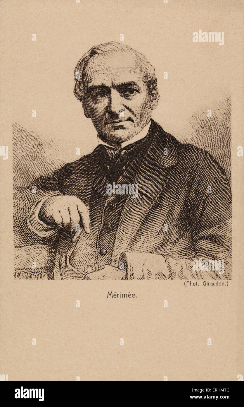 Prosper Mérimée - dramaturge français. PM : 28 septembre 1803- 23 septembre 1870 Banque D'Images