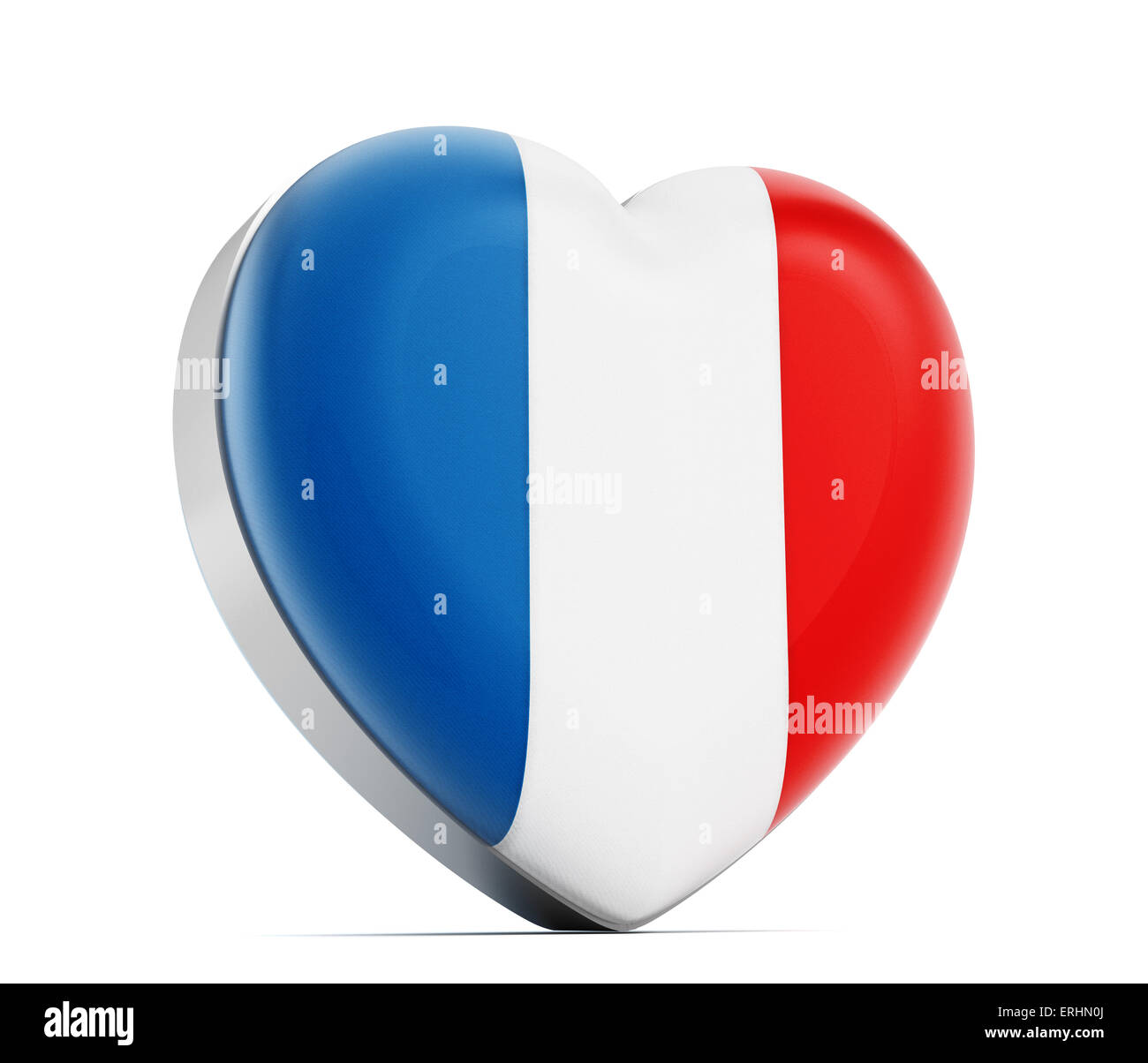 J'aime la France en forme d'coeur drapeau français. Banque D'Images