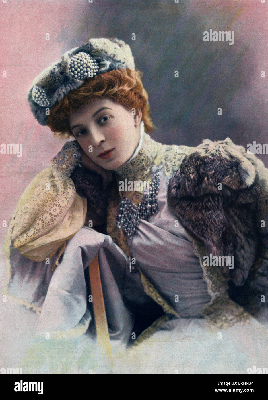 Simone le Bargy - comédienne au Théâtre du Gymnase. L'épouse de l'acteur français Auguste Gustave Charles le Bargy. SB : 28 août 1858 - 5 février 1936 Banque D'Images