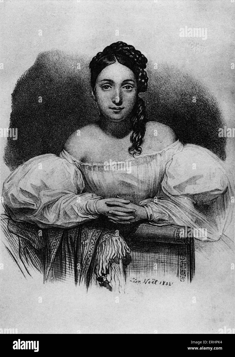 Juliette Drouet - 1832. Actrice en 1933 de Victor Hugo, Lucrèce Borgia 'Jouer'. Plus tard, elle devient sa secrétaire, voyager Banque D'Images