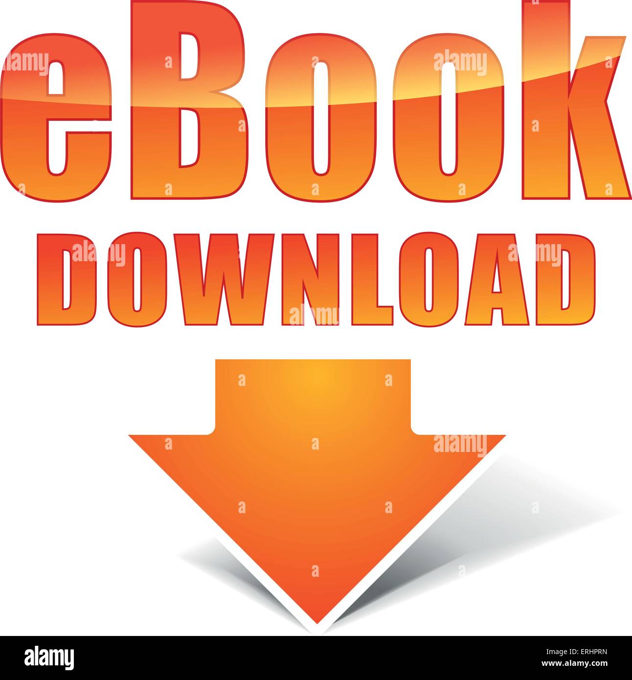 Vector illustration de l'icône orange du livre électronique sur fond blanc Illustration de Vecteur