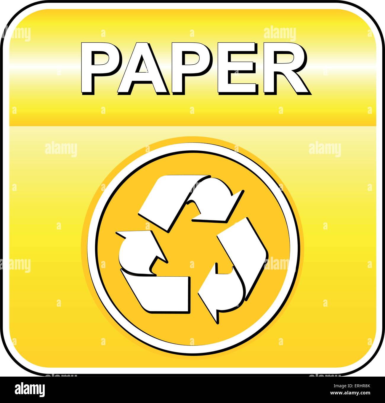 Illustration Vecteur de papier recycler icône sur fond blanc Illustration de Vecteur