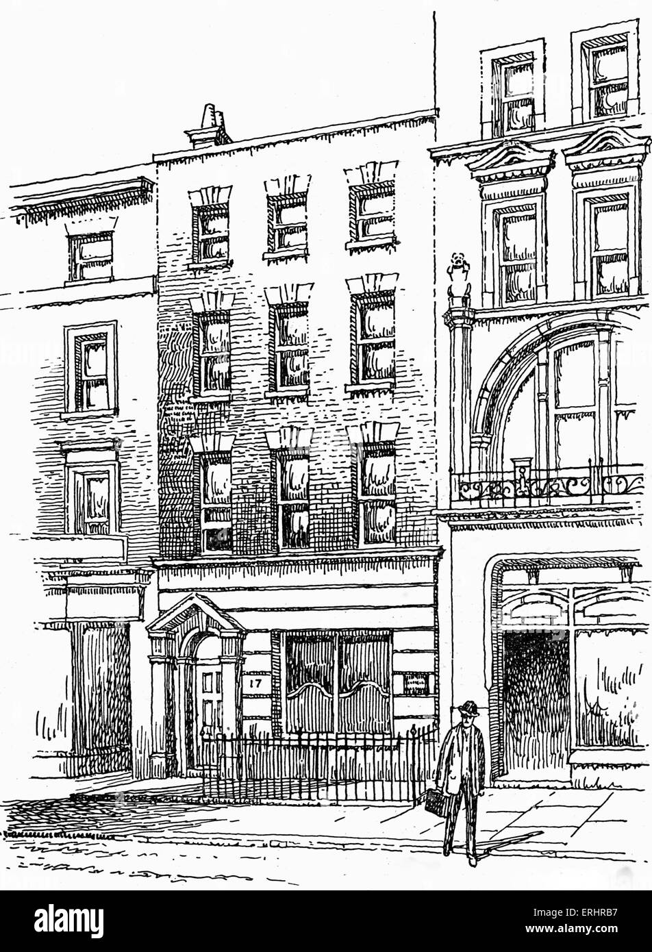 'Où William Blake a vécu de 1804 à 1821'. 17 South Molton Street - poète, peintre et graveur : 28 novembre 1757 - 12 Banque D'Images