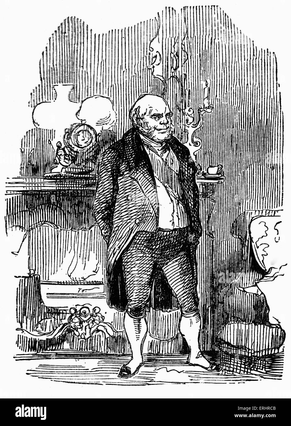 Le marquis de Steyne - personnage dans "Vanity Fair", écrit et dessiné par William Makepeace Thackeray, romancière anglaise, 18 Juillet Banque D'Images