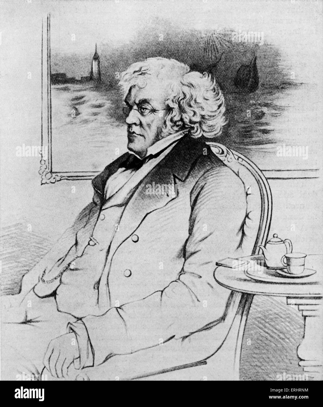 William Makepeace Thackeray - portrait posthume. Peinture de John Gilbert. Lola la romancière anglaise, 18 juillet 1811 - 24 Décembre Banque D'Images