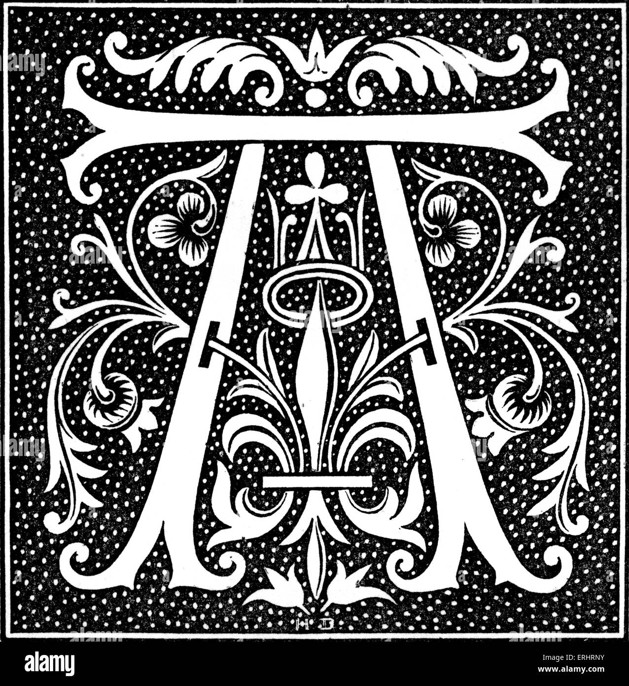 Allumé Lettre 'A '- Banque D'Images