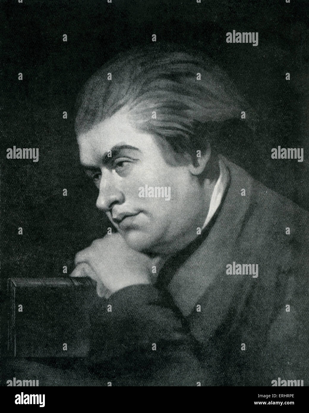 Samuel Johnson - portrait. Gravée par George Zobel à partir d'un portrait par Joshua Reynolds. SJ : anglais, biographe, essayiste Banque D'Images