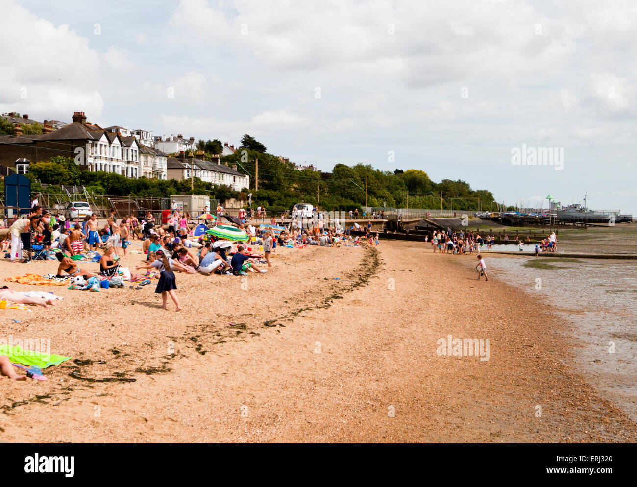La plage à Leigh-On Sea Essex England Royaume-Uni Europe Banque D'Images