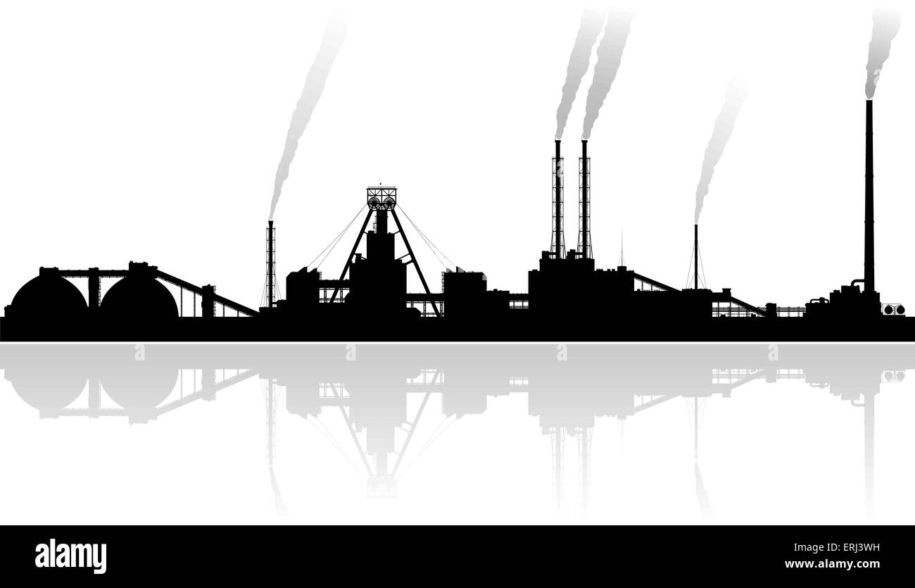 L'usine d'engrais minéral isolé sur fond blanc. Illustration de Vecteur