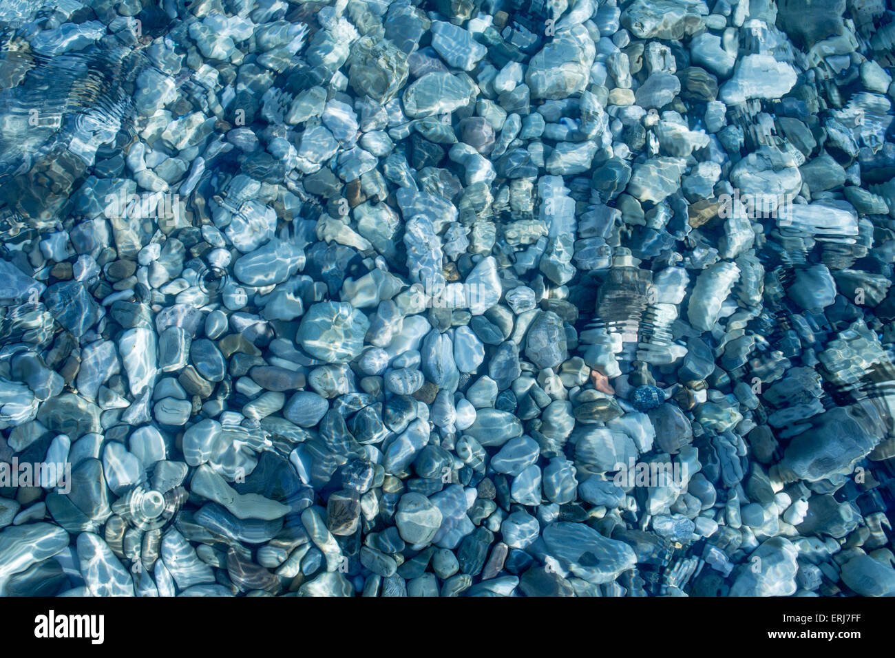 Vue de dessus de l'eau de mer limpide Banque D'Images