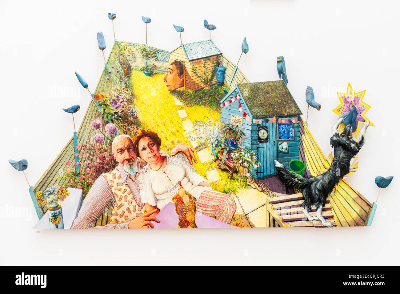 Londres, Royaume-Uni. 3 juin 2015. 'Les oiseaux / un deuxième mariage' par Anthony Green RA, à la presse aperçu de l'exposition d'été de l'Académie Royale des Arts du Canada qui a lieu chaque année depuis 1769, l'événement est devenu la plus grande exposition de présentation dans le monde, exposant des œuvres dans une variété de médias et genres nouveaux et établis par des artistes contemporains. De plus de 12 000 entrées, des travaux ont été sélectionnés et suspendu par Royal aux universitaires. Crédit : Stephen Chung / Alamy Live News Banque D'Images