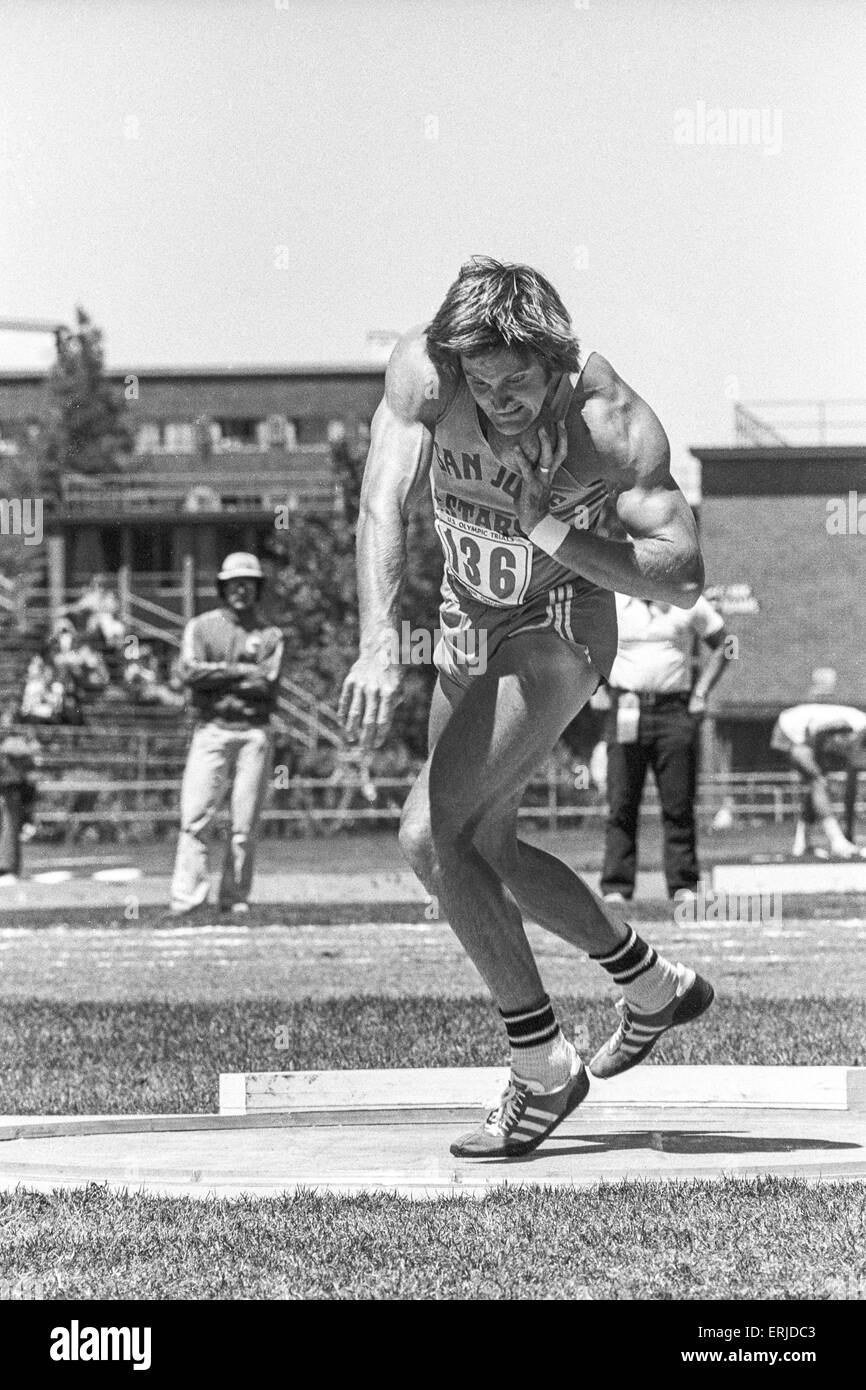Bruce Jenner concurrentes dans le décathlon à il1976 US Piste Olympique et les essais sur le terrain Banque D'Images