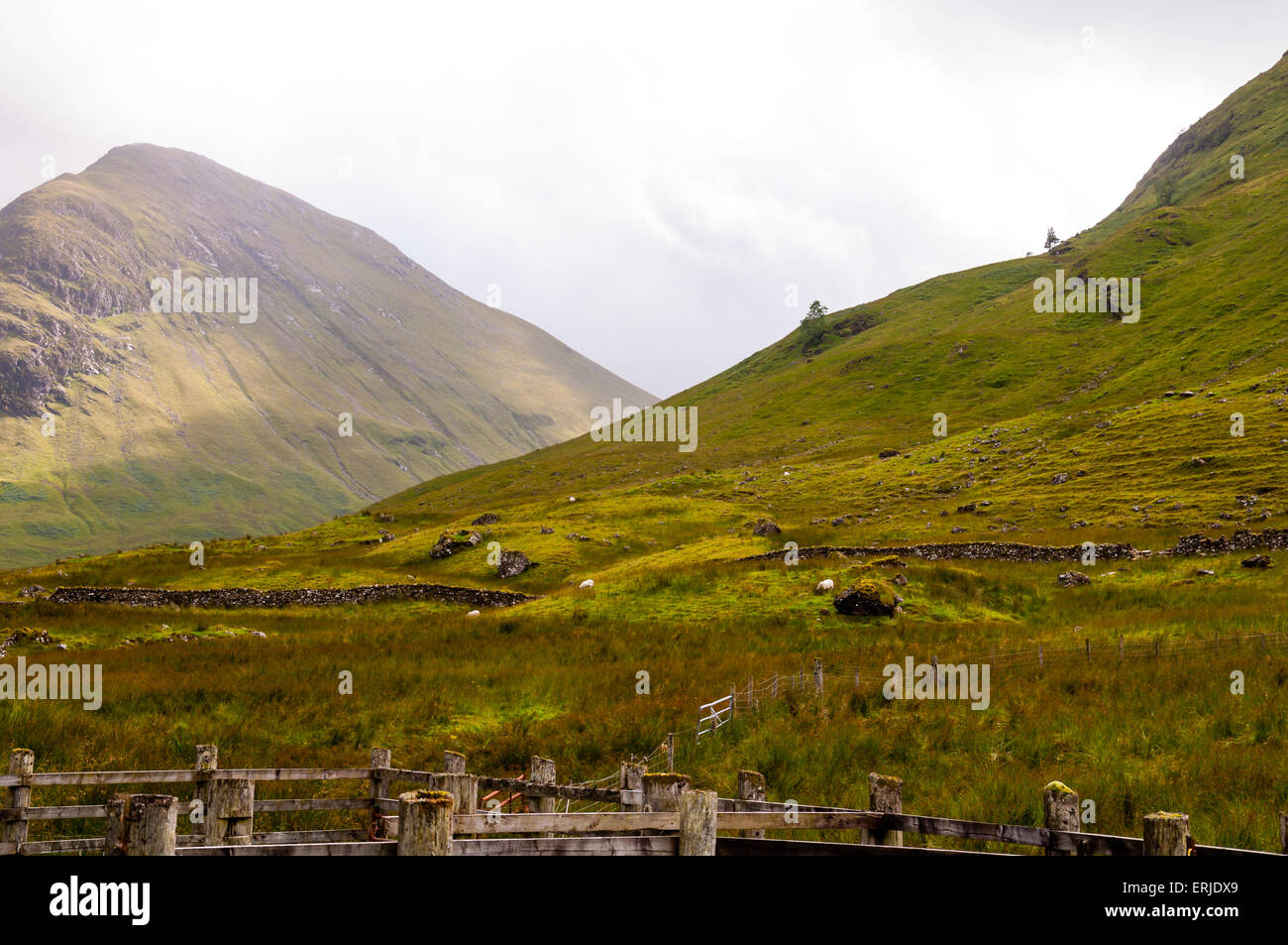 Vue panoramique de la Scottish higlands à Glencoe Banque D'Images